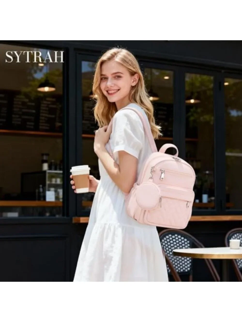Trendy Mini Backpack Purse for Women, Small Puffer Daypack in Pink